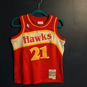 Dominique Wilkins Youth Embroidered Mitchell And Ness Jersey